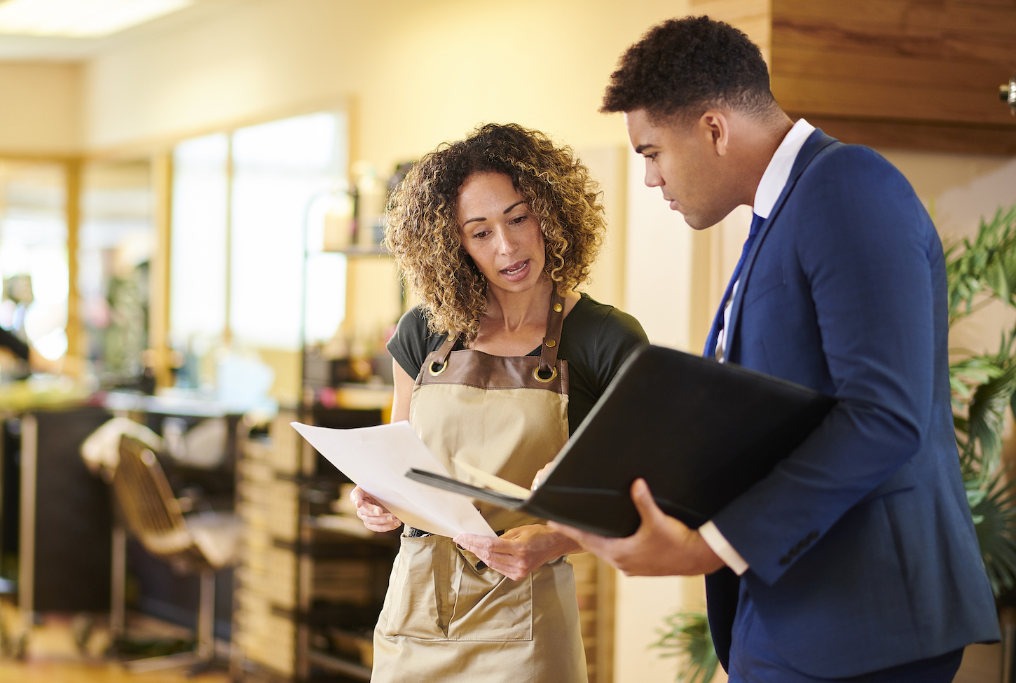 Small business owner in meeting